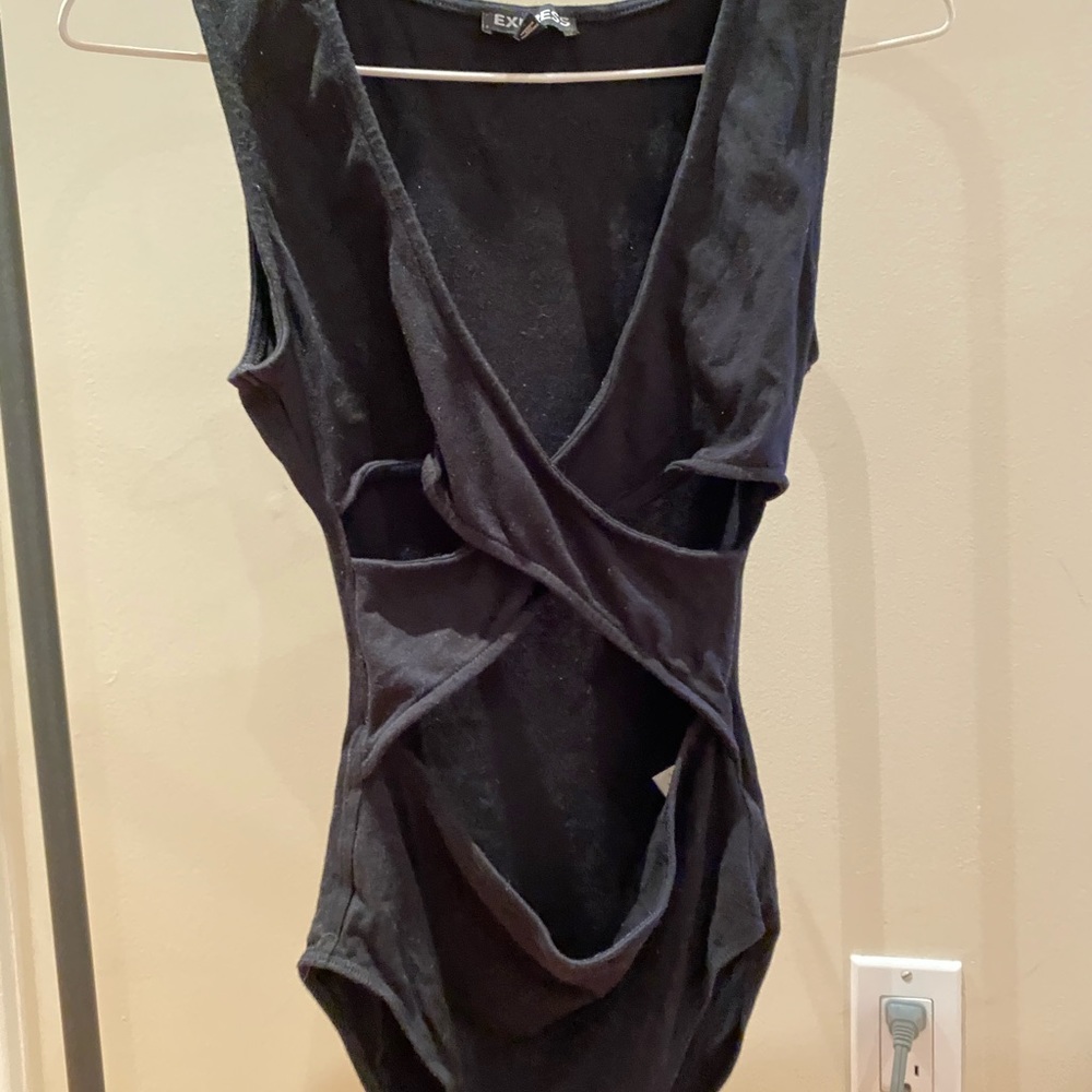 Black cutout bodysuit